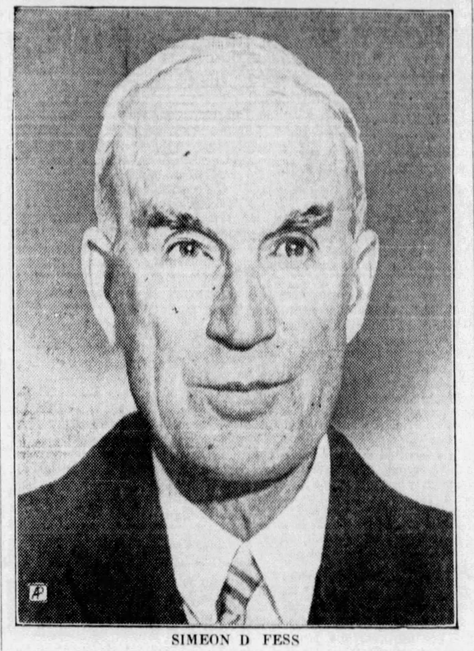 Simeon D. Fess was an Ohio Senator from 1923-1935. The Republican from Greene County served six terms. Prior the becoming a senator, Fees was a member of the U.S. House of Representatives (1913-1923). Fees also served as the president of Antioch College in Yellow Springs (1907-1917).
 DAYTON DAILY NEWS ARCHIVES