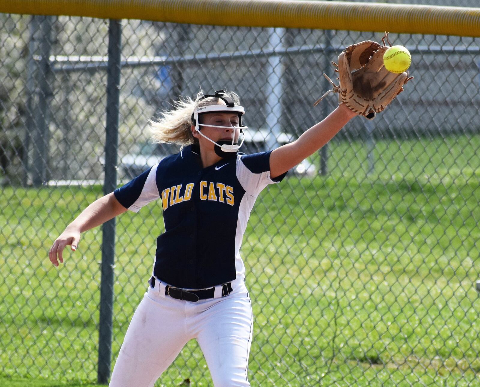 Springfield junior Kenna Burkhardt plays first base when not pitching. CONTRIBUTED PHOTO