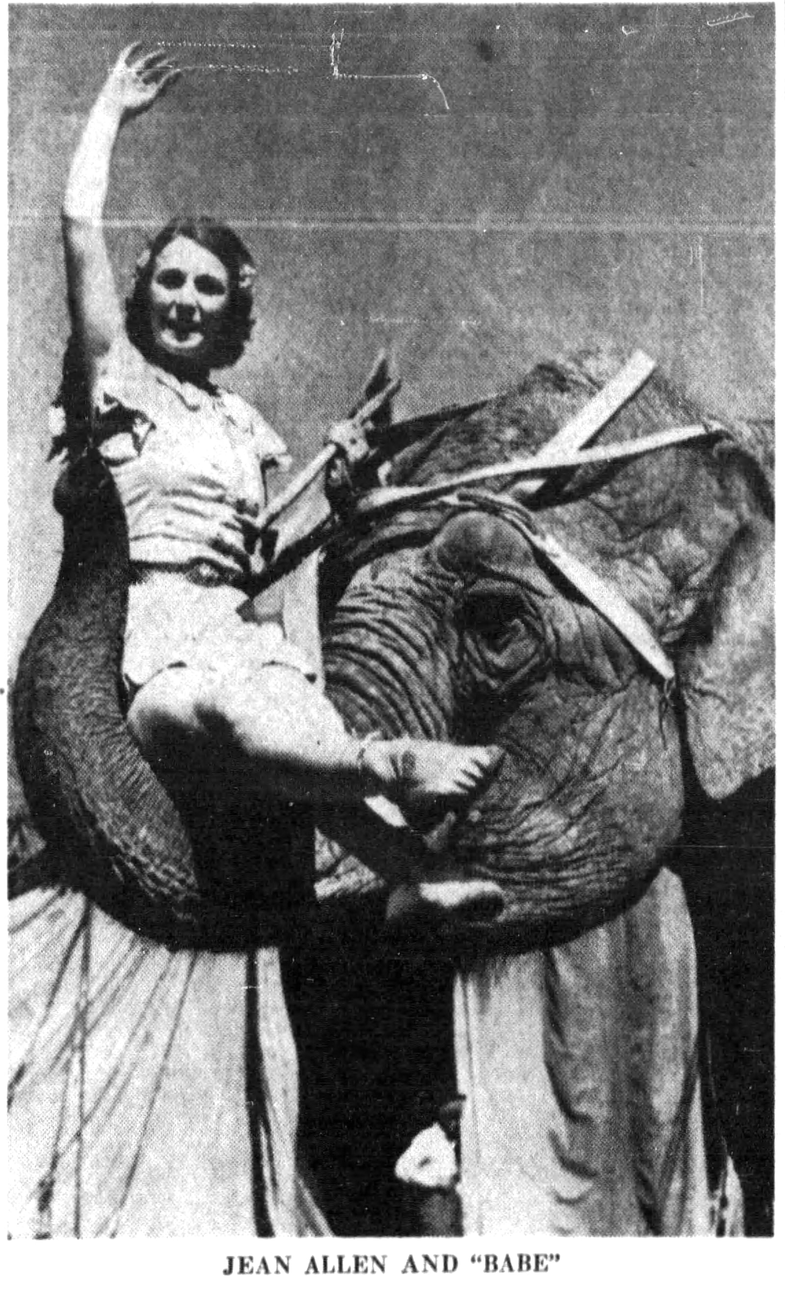 May 5, 1941: Pretty Jean Allen and "Babe" arrive for circus in Dayton. DAYTON DAILY NEWS ARCHIVES