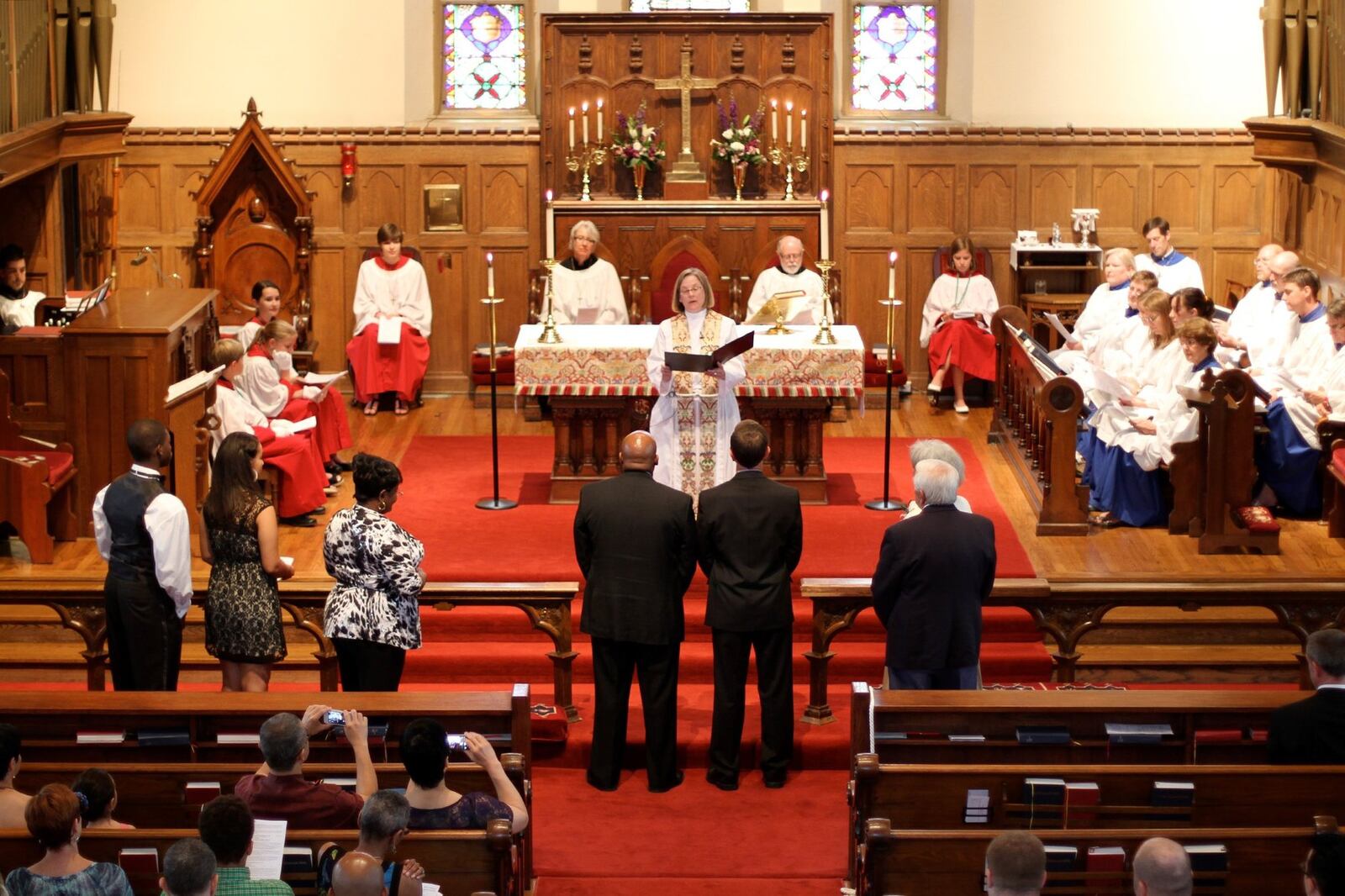 Rick Incorvati and his husband have their union blessed in 2013 at Christ Episcopal Church in Springfield where Incorvati is now a deacon. They married that same year in New York but the marriage wasn’t recognized in Ohio until last year’s U.S. Supreme Court decision. SUBMITTED