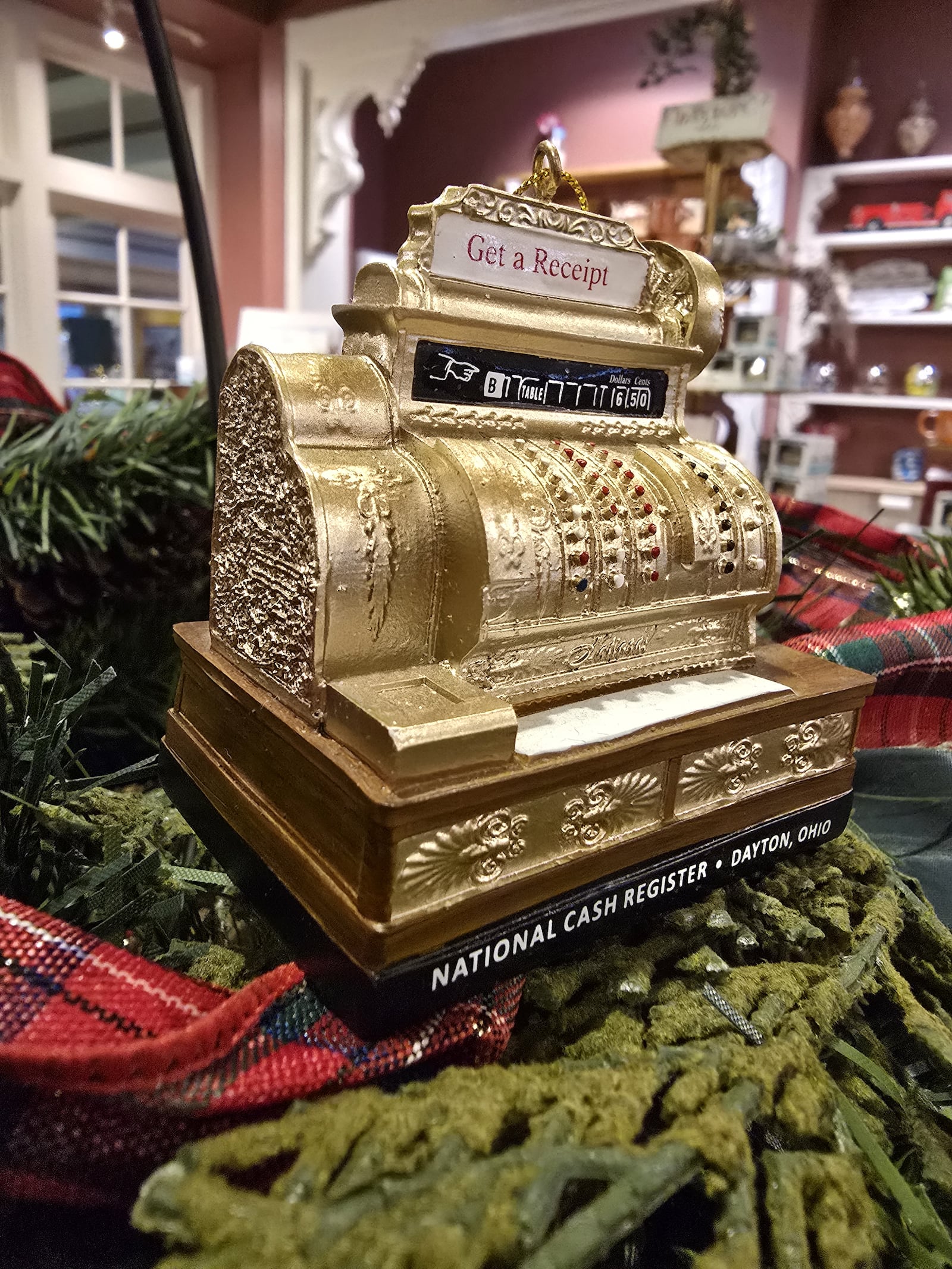 This 3D ornament features the electrified cash register that's on display at Carillon Historical Park.