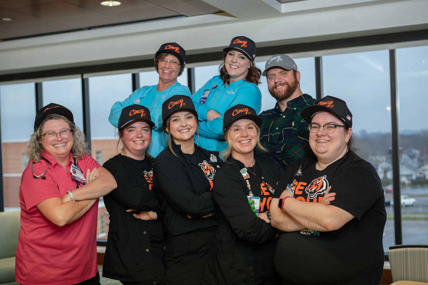 Ted Karras visits Kettering Health Hamilton