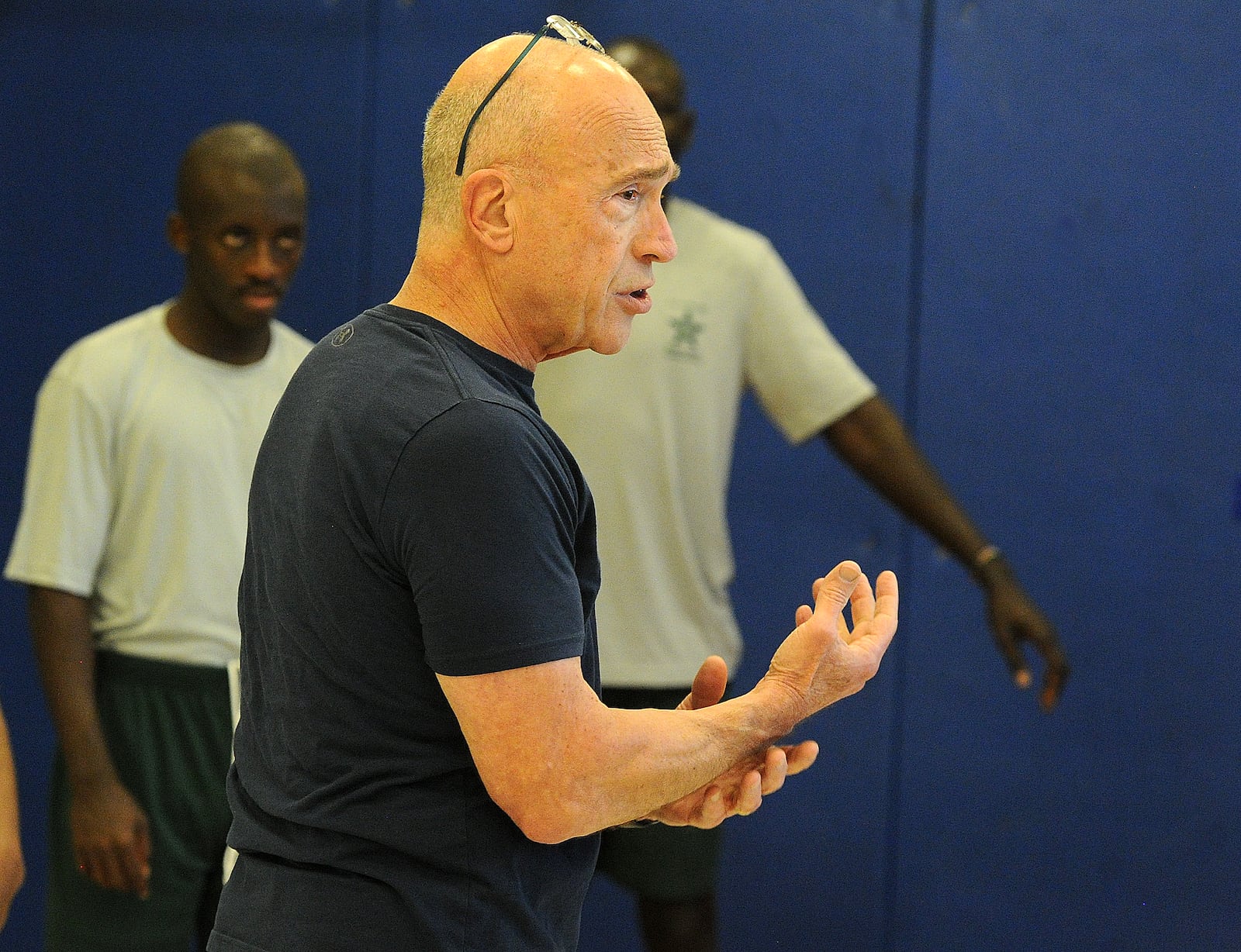 Retired Chief David Miller, PT instructor at the Sinclair Police Academy, Thursday, Jan. 11, 2024. MARSHALL GORBY\STAFF