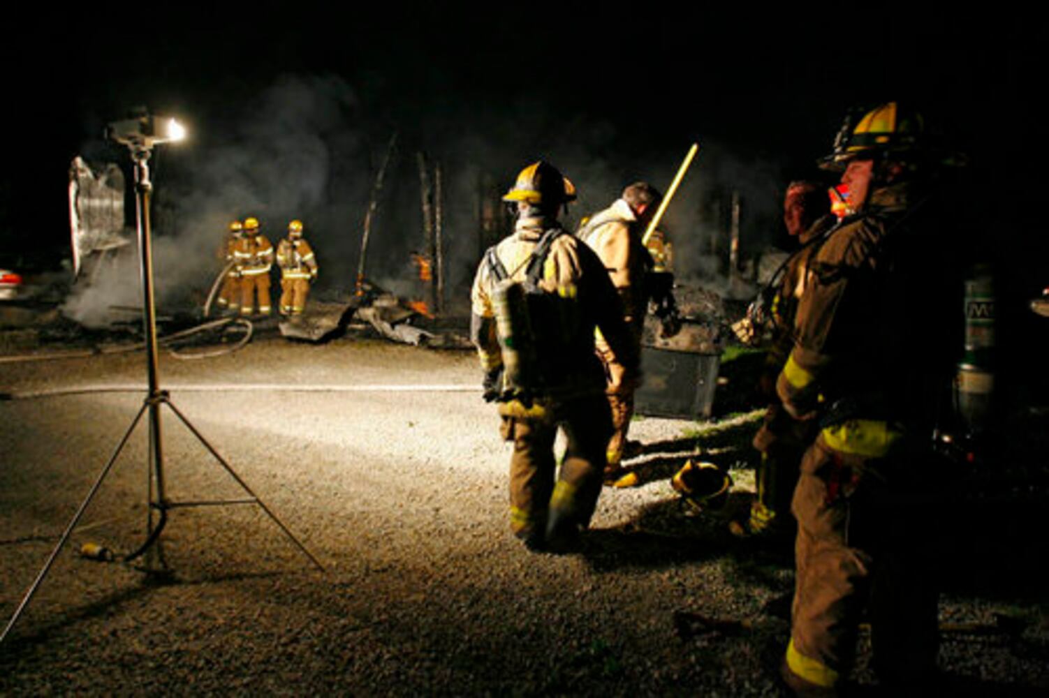 Fire destroys barn