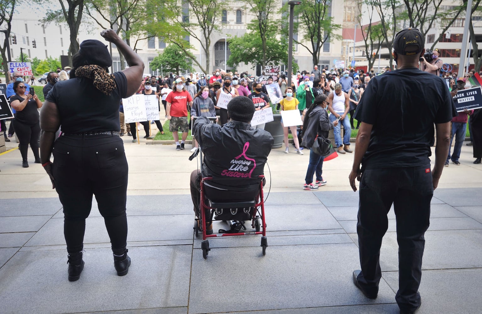 PHOTOS: Hundreds gather for protest in Dayton