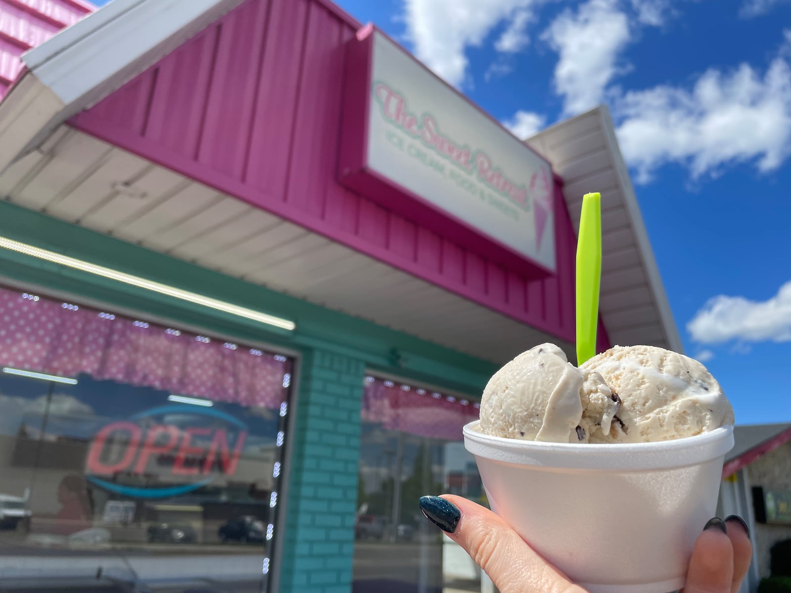 The Sweet Retreat is a seasonal ice cream shop located at 2613 Smithville Road in Dayton. NATALIE JONES/STAFF