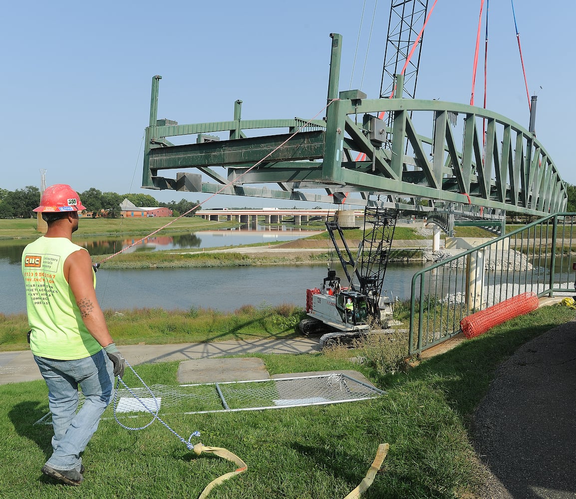 PHOTOS: Deeds Point pedestrian bridge dismantled