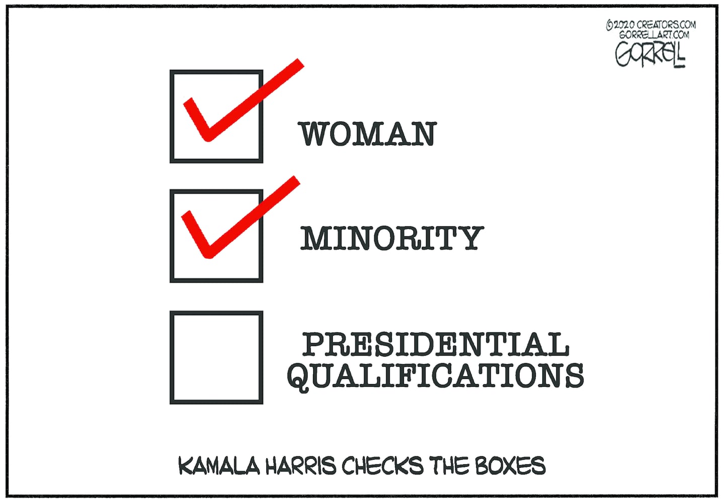 Week in cartoons: Kamala Harris, college football and more