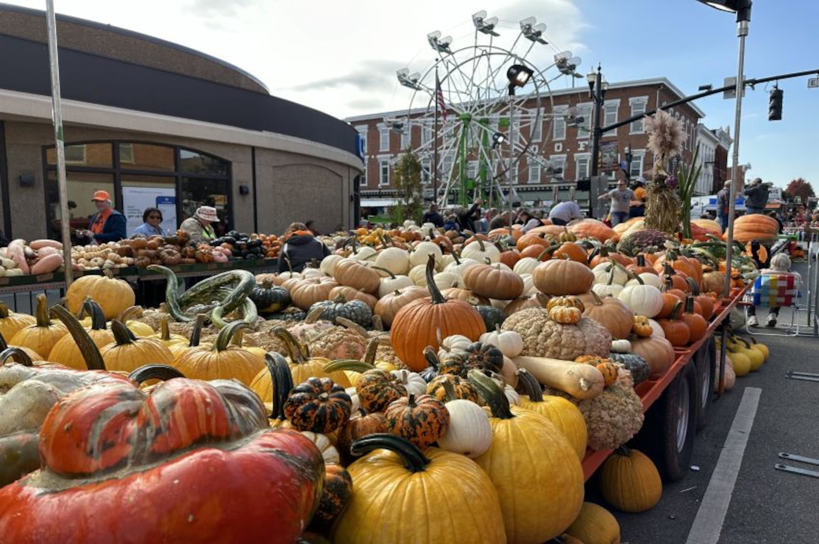 According to festival organizers, more than 23,000 pumpkin pies and more than 100,000 pumpkin donuts are sold during the annual Circleville Pumpkin Show. CREDIT: PUMPKINSHOW.COM/ CIRCLEVILLE