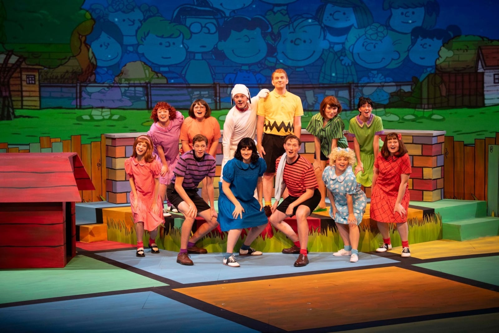 The cast of Cedarville University's production of "You're a Good Man, Charlie Brown." CONTRIBUTED