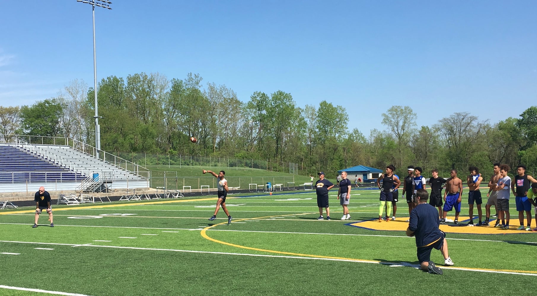 Area high schools host college football scouting combine