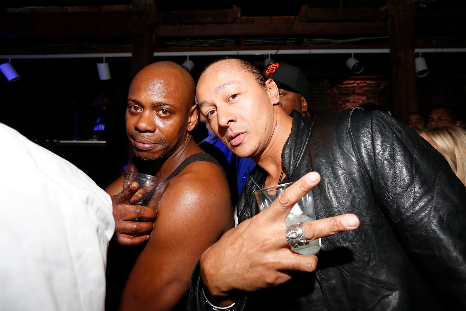 NEW ORLEANS, LA - FEBRUARY 18:  Dave Chappelle and Frederic Yonnet attend GQ Celebration of NBA All-Star Weekend 2017 at Ogden Museum Of Southern Art on February 18, 2017 in New Orleans, Louisiana.  (Photo by Tyler Kaufman/Getty Images for GQ)