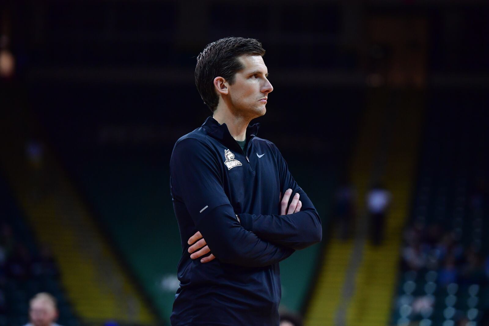 Wright State's Clint Sargent on the sidelines during a game against Youngstown State on Feb. 1, 2024. Joe Craven/Wright State Athletics