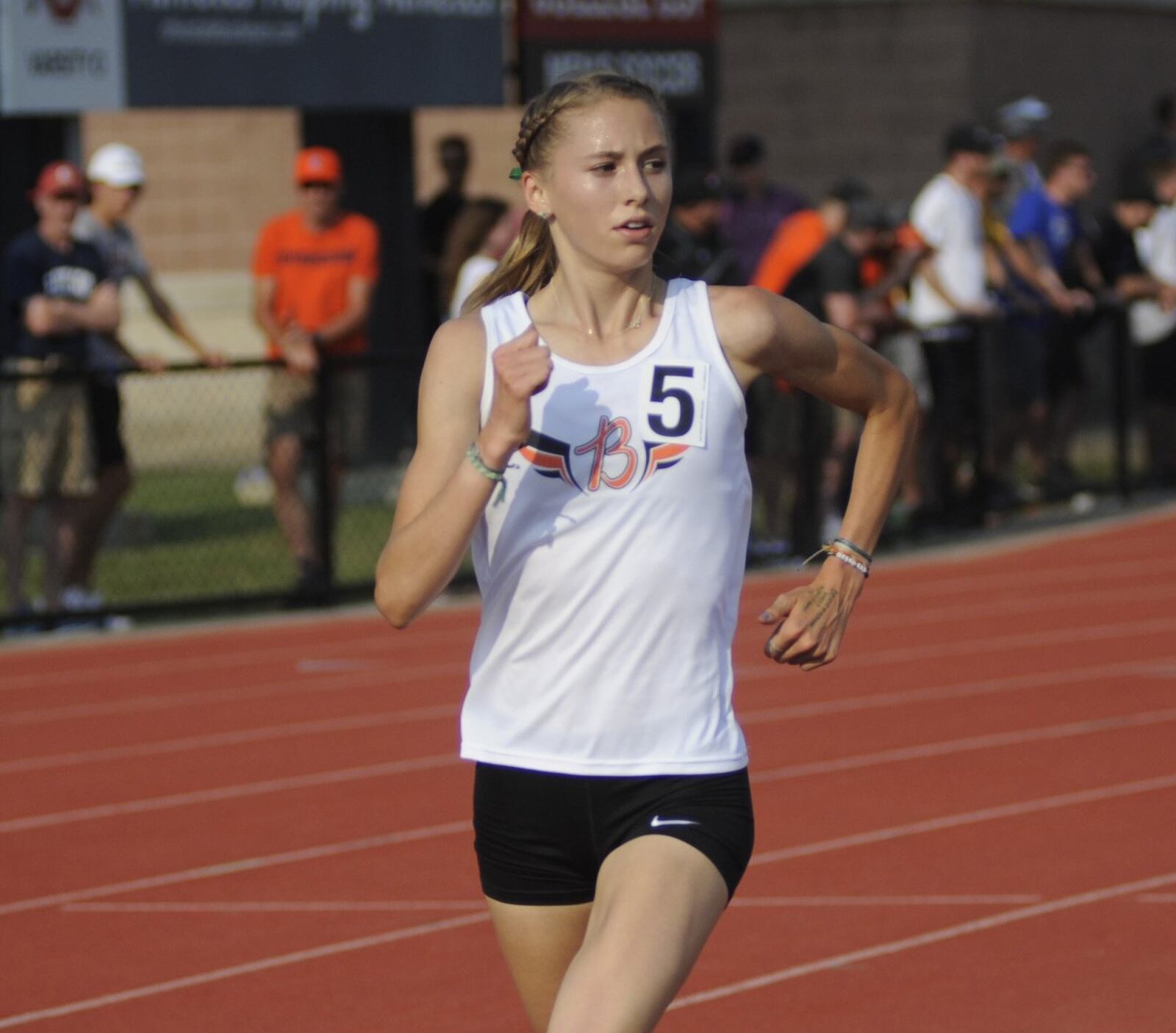 Beavercreek junior Taylor Ewert won the 3,200 meters in the D-I state track and field meet at OSU’s Jesse Owens Memorial Stadium at Columbus on Saturday, June 1, 2019. MARC PENDLETON / STAFF