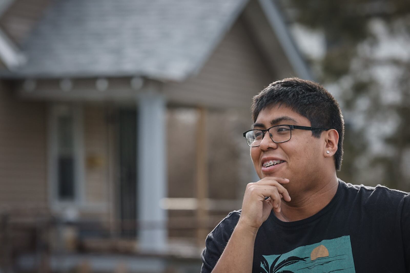 Luis Aguilar, a Chicago resident that moved to Dayton a year ago, found an inexpensive house near multiple vacant homes on the city of Dayton's nuisance list. JIM NOELKER/STAFF