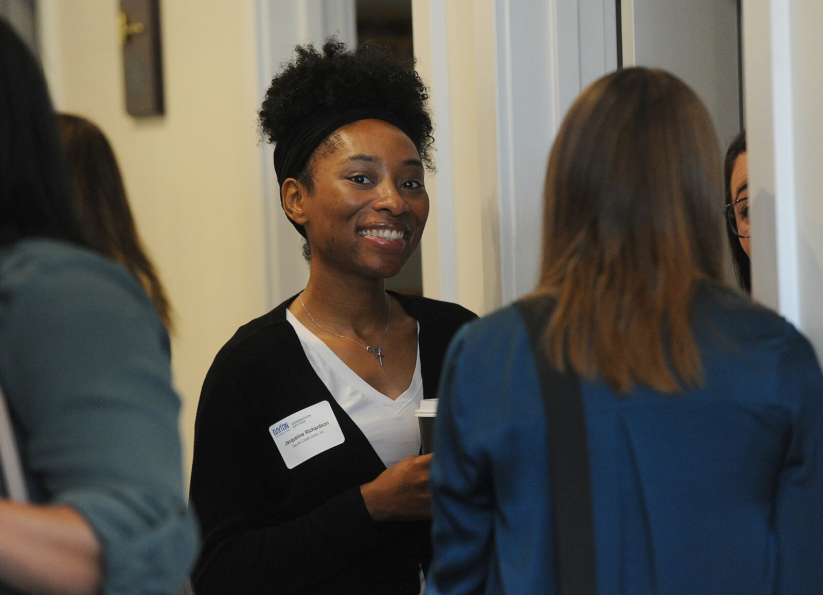 Jacqueline Richardson was one of the many young people who attended the Young Professionals mixer at Reza's Downtown Cafe on Thursday, July 21, 2021. MARSHALL GORBY\STAFF