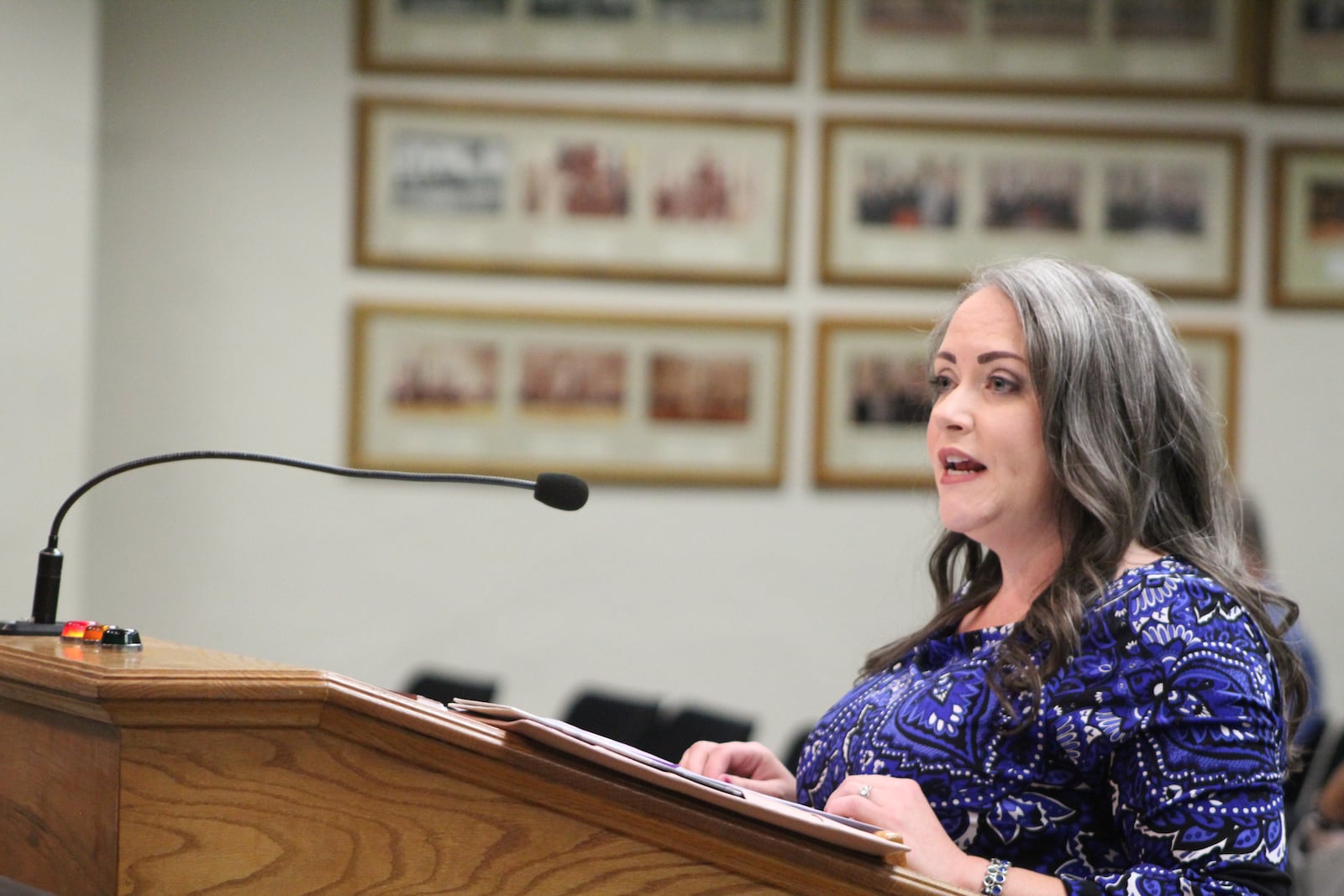 Ericka Harney, fundraising consultant with NPower, discusses the new "tech fundamentals" free training program that will be launching in Dayton later this year. CORNELIUS FROLIK / STAFF