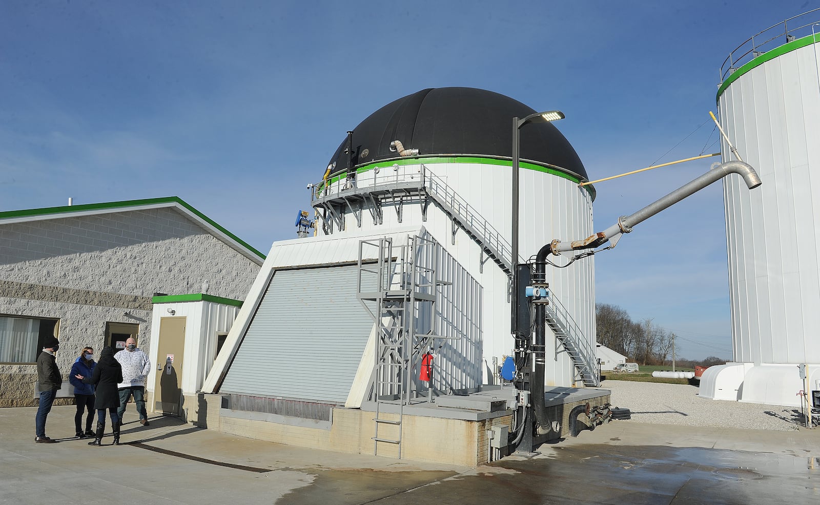 Manure and food waste from partners around the state is loaded and stored below ground at the Dovetail biodigester before being processed. MARSHALL GORBY\STAFF