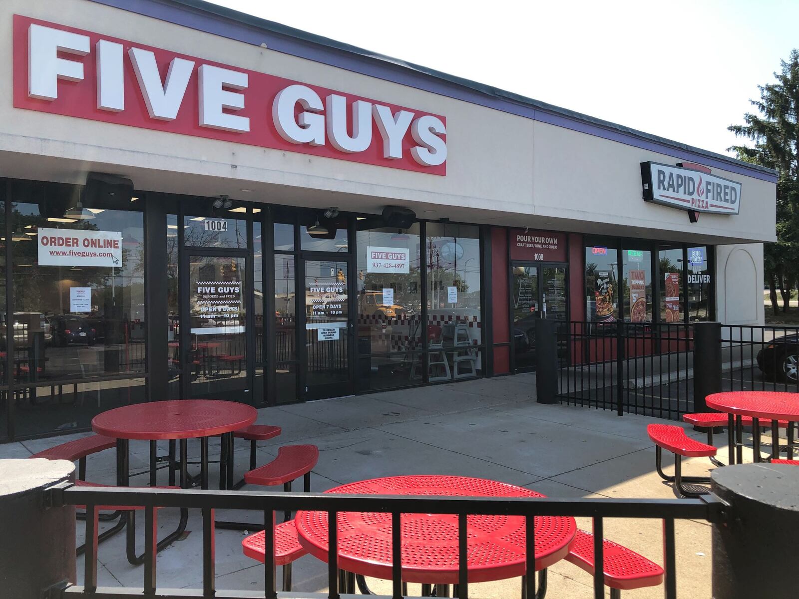 Five Guys Burgers and Fries will open its relocated restaurant on Ohio 725 this Thursday, Sept. 12, 2019.