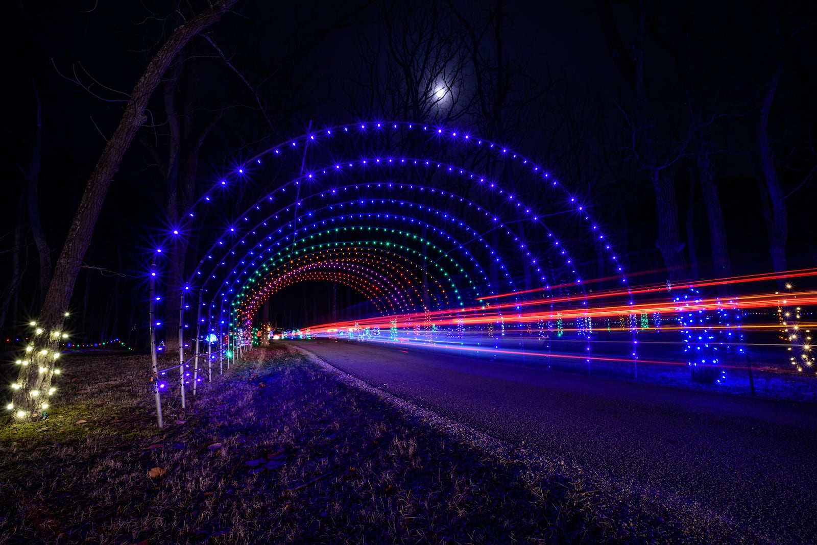 Fort St. Clair's Whispering Christmas light display is located at 135 Camden Road in Eaton. TOM GILLIAM/CONTRIBUTED