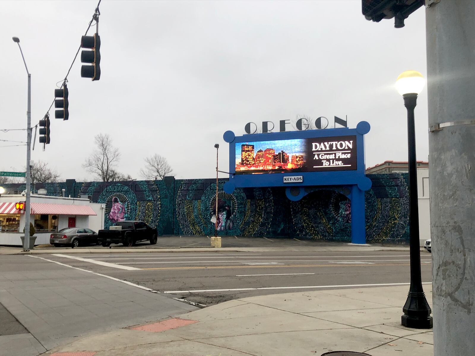 KAP Signs  of Dayton installed Key-Ads' new "Oregon" electric billboard near the intersection of Fifth St. and Patterson Blvd.