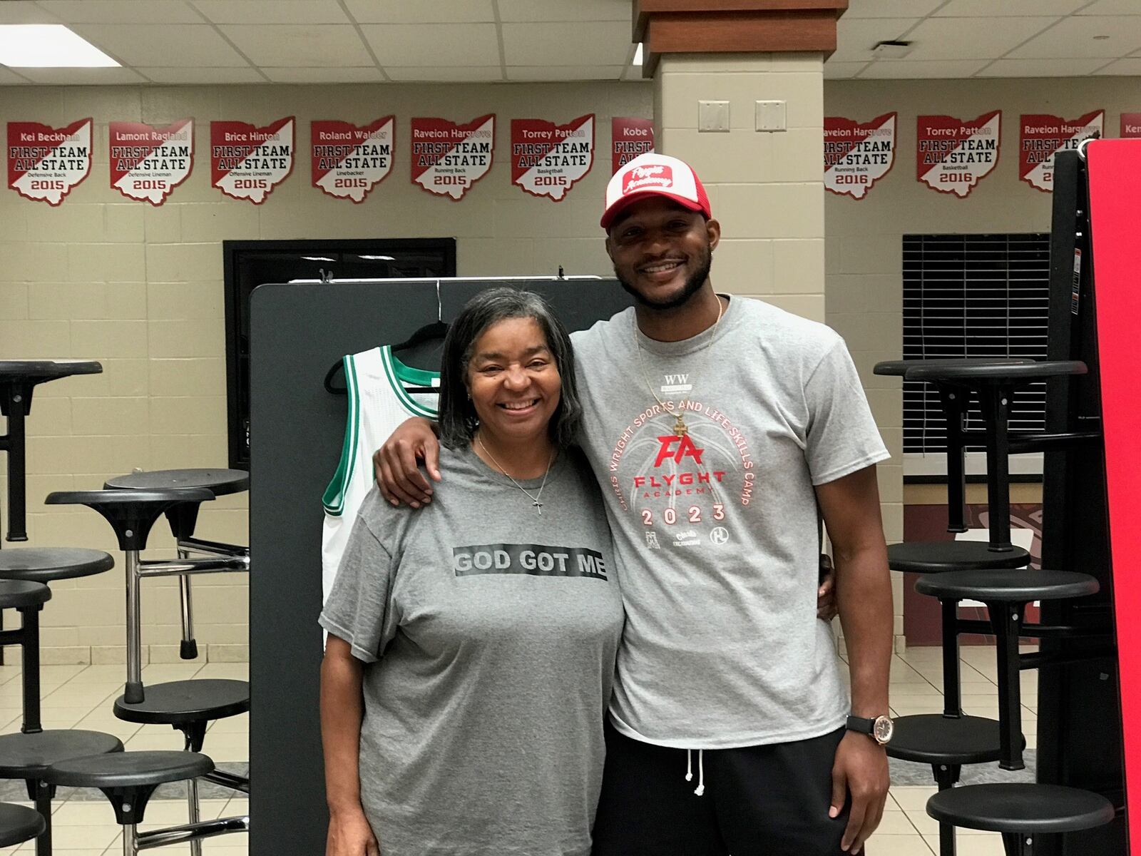 Chris Wright and his mom Ernestine at his camp. Tom Archdeacon/CONTRIBUTED