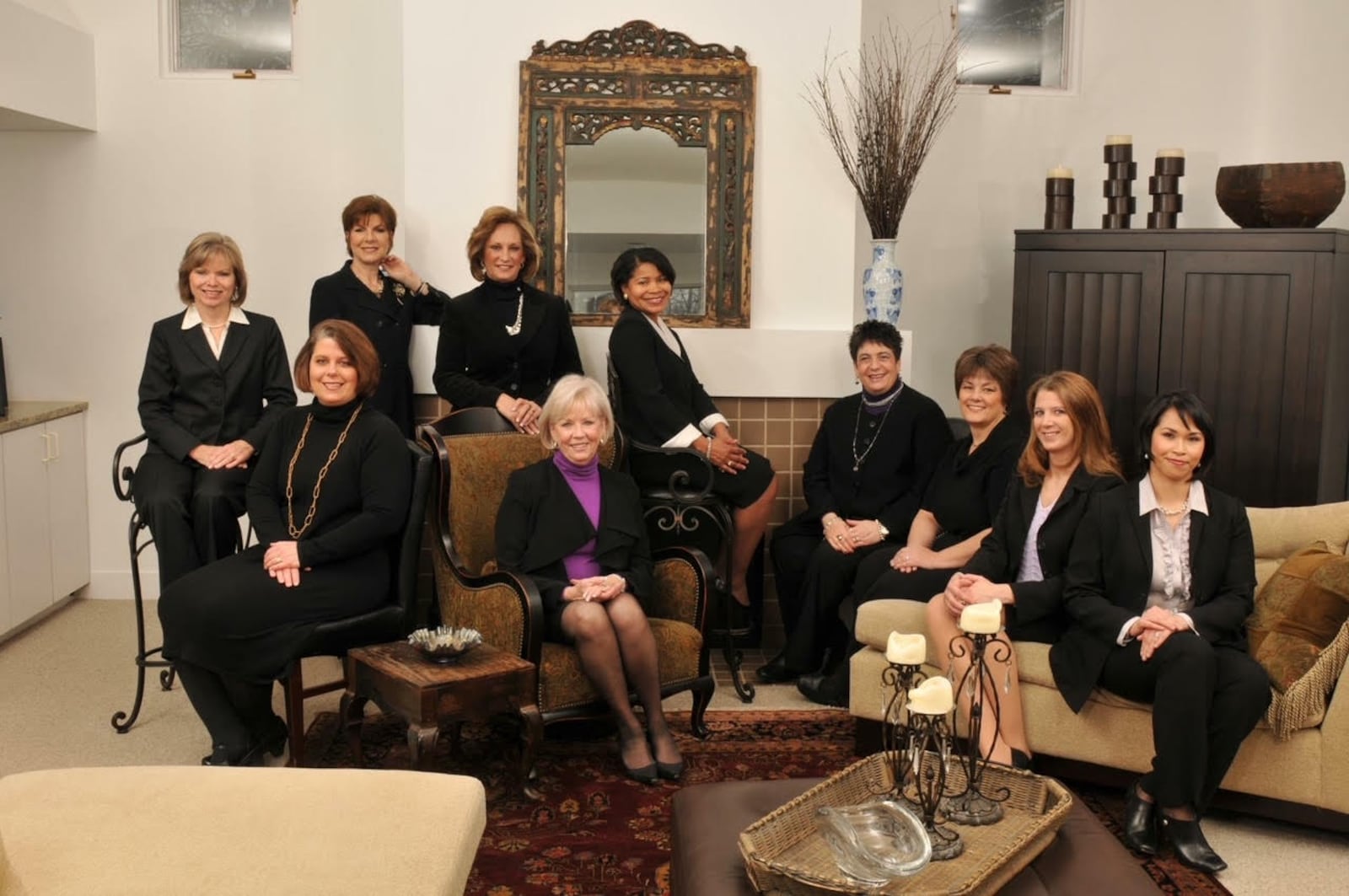 Women in Business Networking Advisory board in 2009 left to right, Teresa Zumwald, Donna Childs, Leah Hawthorn, Tina Marker, Cheryl Malone, Jeanne Porter, Becky Mascari-Cox, Debra Ghysels, Shelby Carpenter, Christine Quiote-Oakes