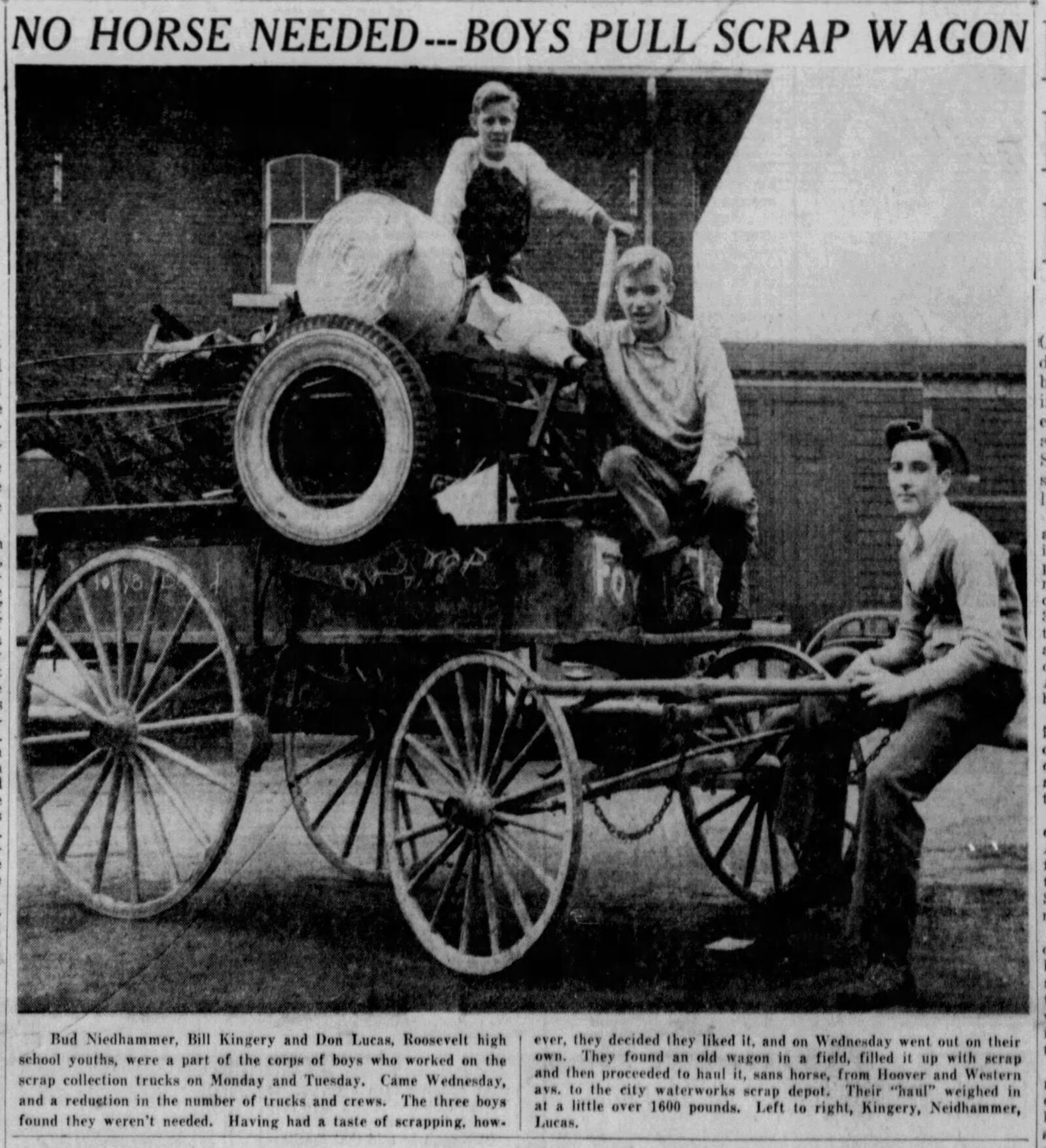 Oct. 15, 1942: Dayton wartime scrap metal collection tops 3000-ton mark. DAYTON DAILY NEWS ARCHIVES