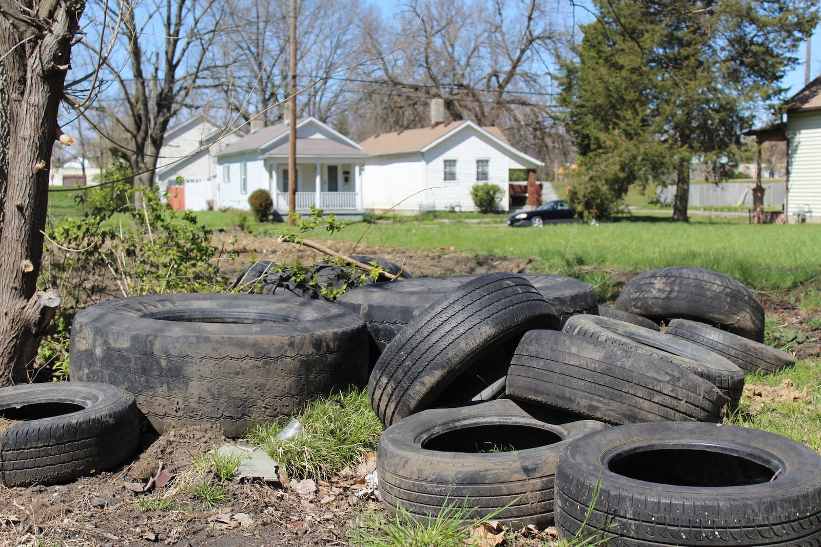 Discarded tires are a problem in some parts of Dayton. A local tire buyback program is helping, but illegal dumping is still common.