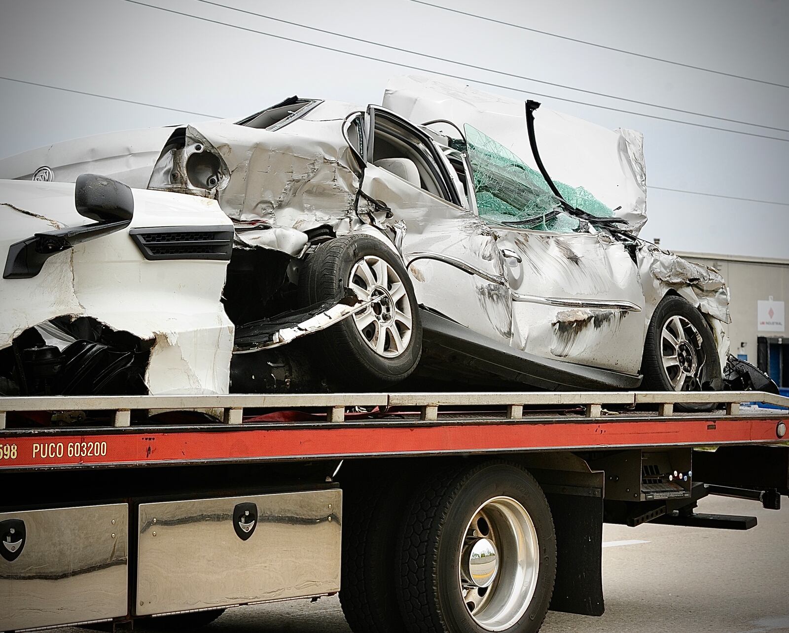 A crash involing multiple vehicles, including a semi truck, was reported on Tuesday, April 23, 2024, on Interstate 70 West near state Route 201 and Brandt Pike in Huber Height. STAFF / MARSHALL GORBY.