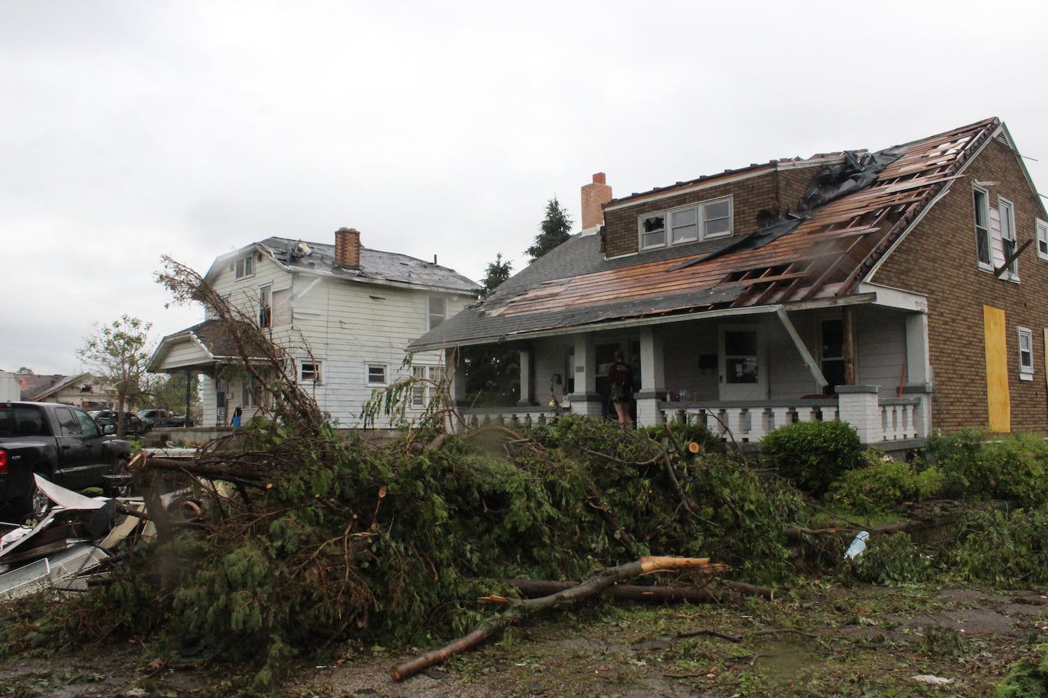 Photos: Community rallies around Dayton restaurant owner after son’s death, tornado