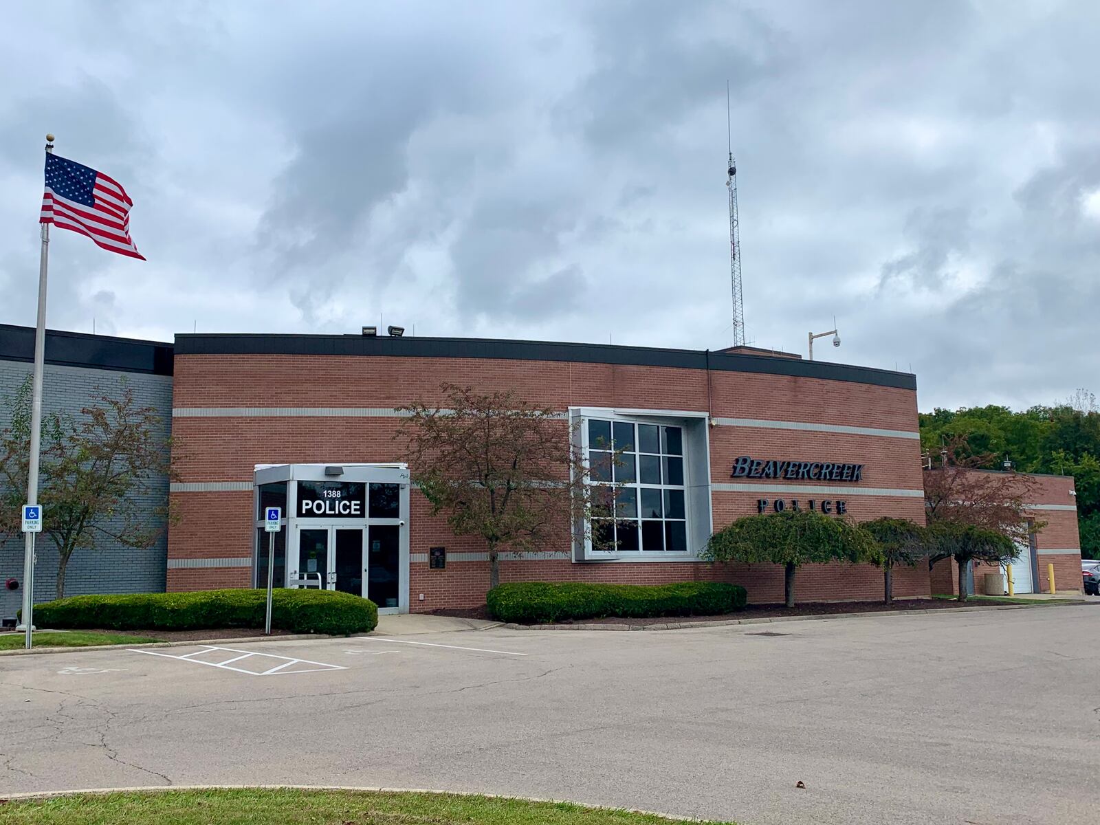 The exterior of the current Beavercreek Police Department off of Dayton-Xenia Road. The city is asking voters to approve a police levy in November. LONDON BISHOP/STAFF