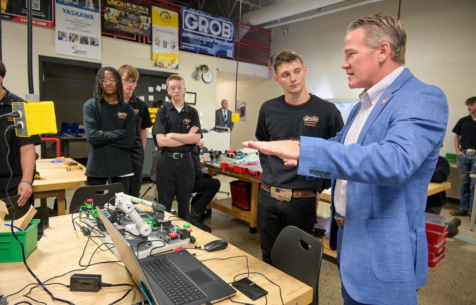 Ohio Lt. Gov. Jon Husted at the Apollo Career Center in Lima during a September visit. Photo courtesy of Husted's staff