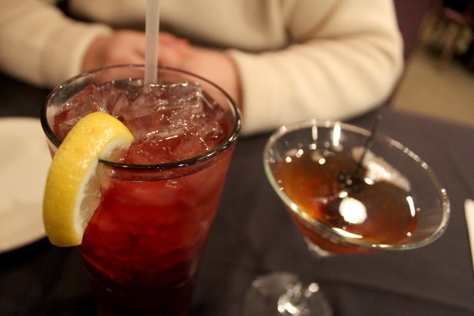 The Bison and The Boar in West Alexandria will celebrate its opening Friday, Feb. 22.  Pictured a Bad Ass Berry Marg and a house Manhattan.