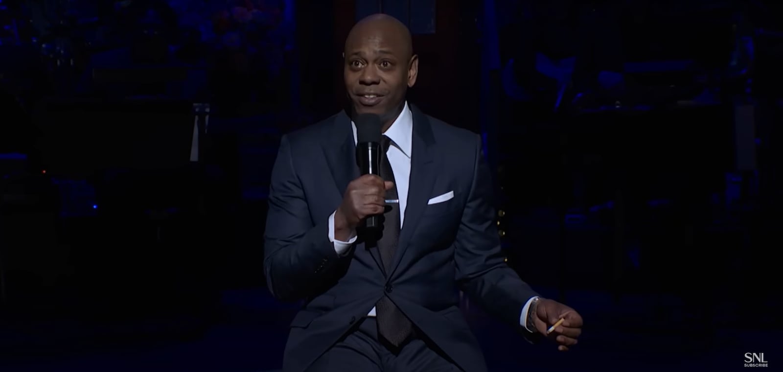 Yellow Springs-based comedian Dave Chappelle hosted Saturday Night Live on Jan. 18, 2025, referencing the Haitian community in Springfield and how he showed support during last year's turmoil over unsubstantiated rumors of pets being eaten by the immigrants. COURTESY OF SNL/YOUTUBE