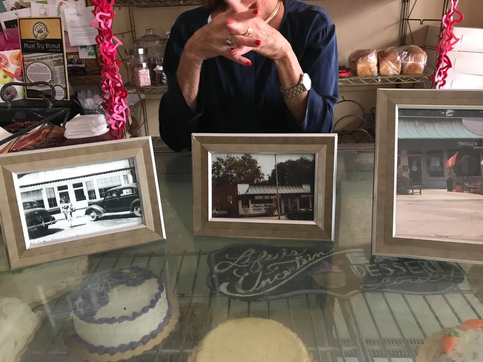 The building which houses Ashley's Pastry Shop has been home to bakeries for more than 90 years. From left to right, the shop has remained relatively unchanged throughout the years.