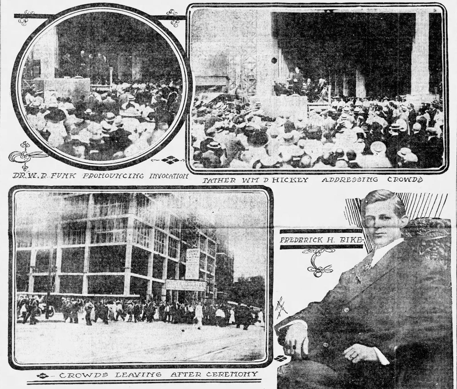 Rike-Kumler building cornerstone ceremony.. DAYTON EVENING HERALD ARCHIVE