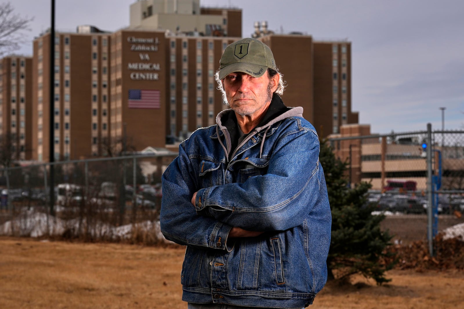 James Stancil is seen outside the Clement J. Zablocki VA Medical Center Friday, Feb. 28, 2025, in Milwaukee. (AP Photo/Morry Gash)