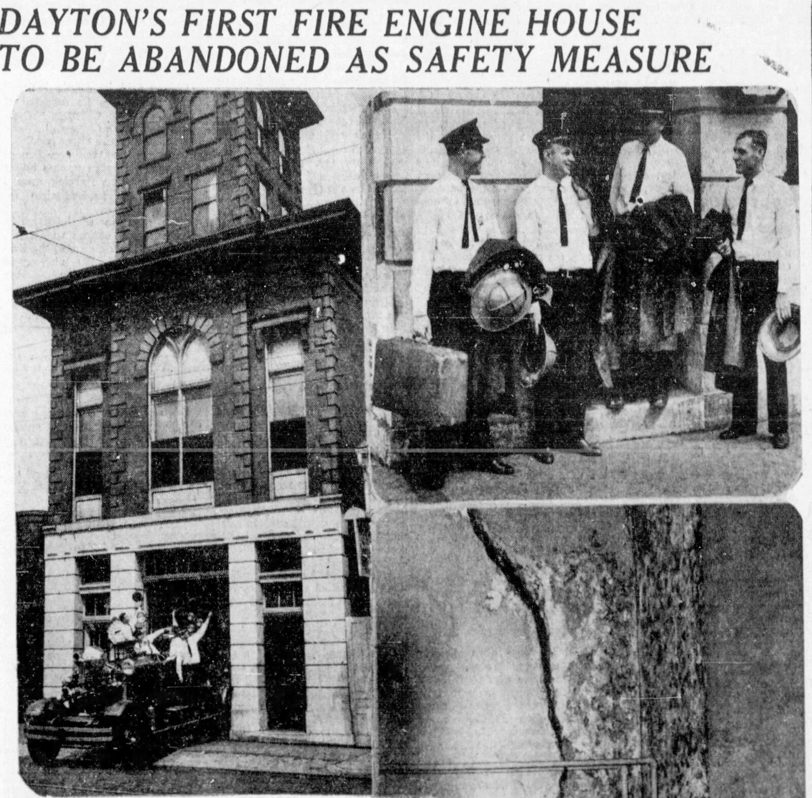 Aug. 31, 1937: Dayton's first fire engine house to be abandoned as safety measure. DAYTON DAILY NEWS ARCHIVES