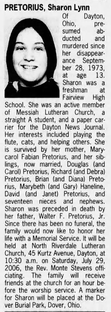 Sharon Pretorius Dayton Daily News, Journal Herald coverage