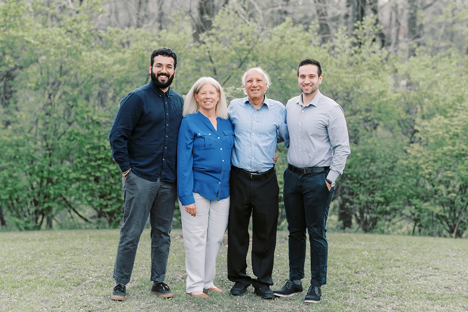 The Rizvi Family at home in Butler Township. Her book was dedicated to (L-R)  Ali, Zafar and Qasim, "with whom I share a journey of the heart." CONTRIBUTED