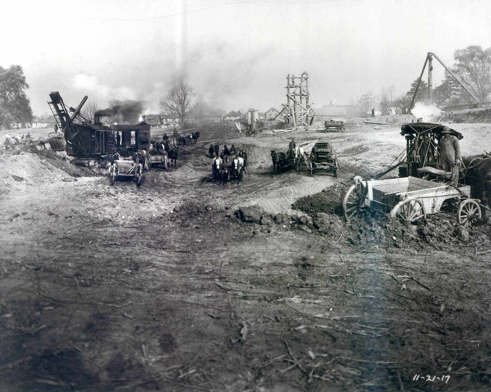 One of the first projects the newly formed Danis Building Construction Co. took on was building a 10 million gallon water reservoir for the City of Dayton. CONTRIBUTED PHOTO/DANIS