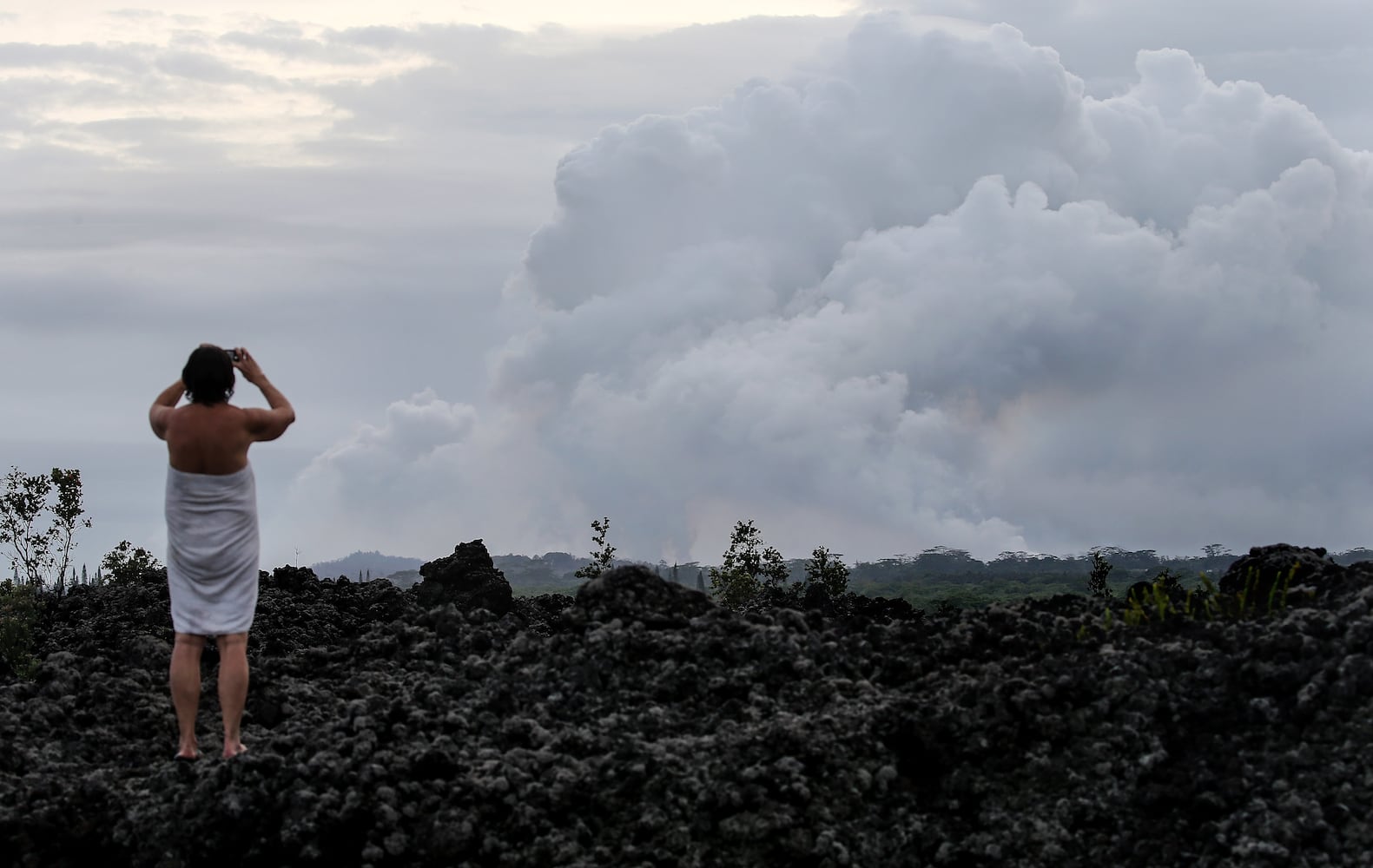 Photos: Hawaii volcano erupts