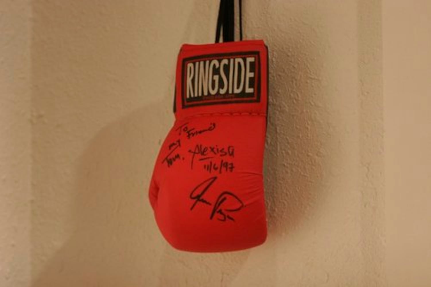 Boxing memorabilia on display