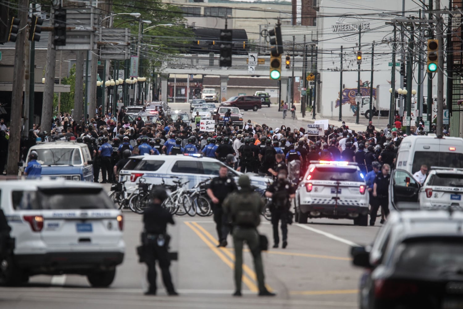 PHOTOS: Hundreds gather for protest in Dayton