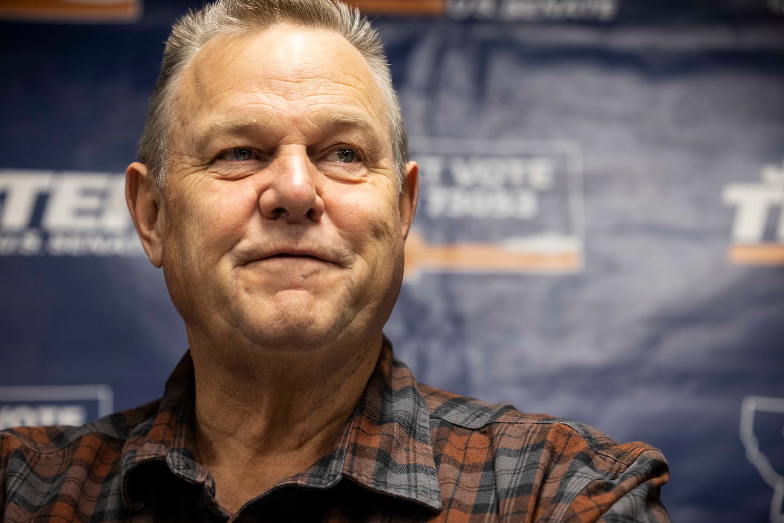 FILE - Democratic U.S. Sen. Jon Tester concedes the Montana Senate race to Republican Tim Sheehy in Great Falls, Mont., Nov. 6, 2024. (Thom Bridge/Independent Record via AP, File)