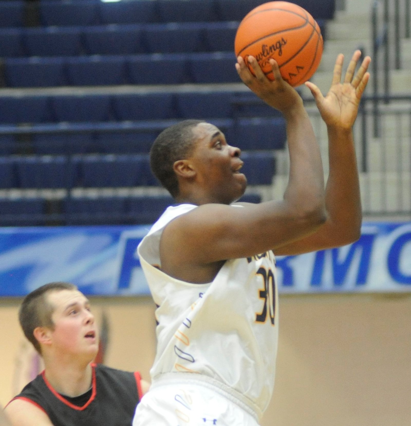 Springfield's Darius Harper gets a shot off. Springfield defeated Oak Hills 71-62 in the boys high school basketball GWOC/GMC Holiday Hoops Challenge at Fairmont's Trent Arena on Saturday, Dec. 27, 2014. MARC PENDLETON / STAFF