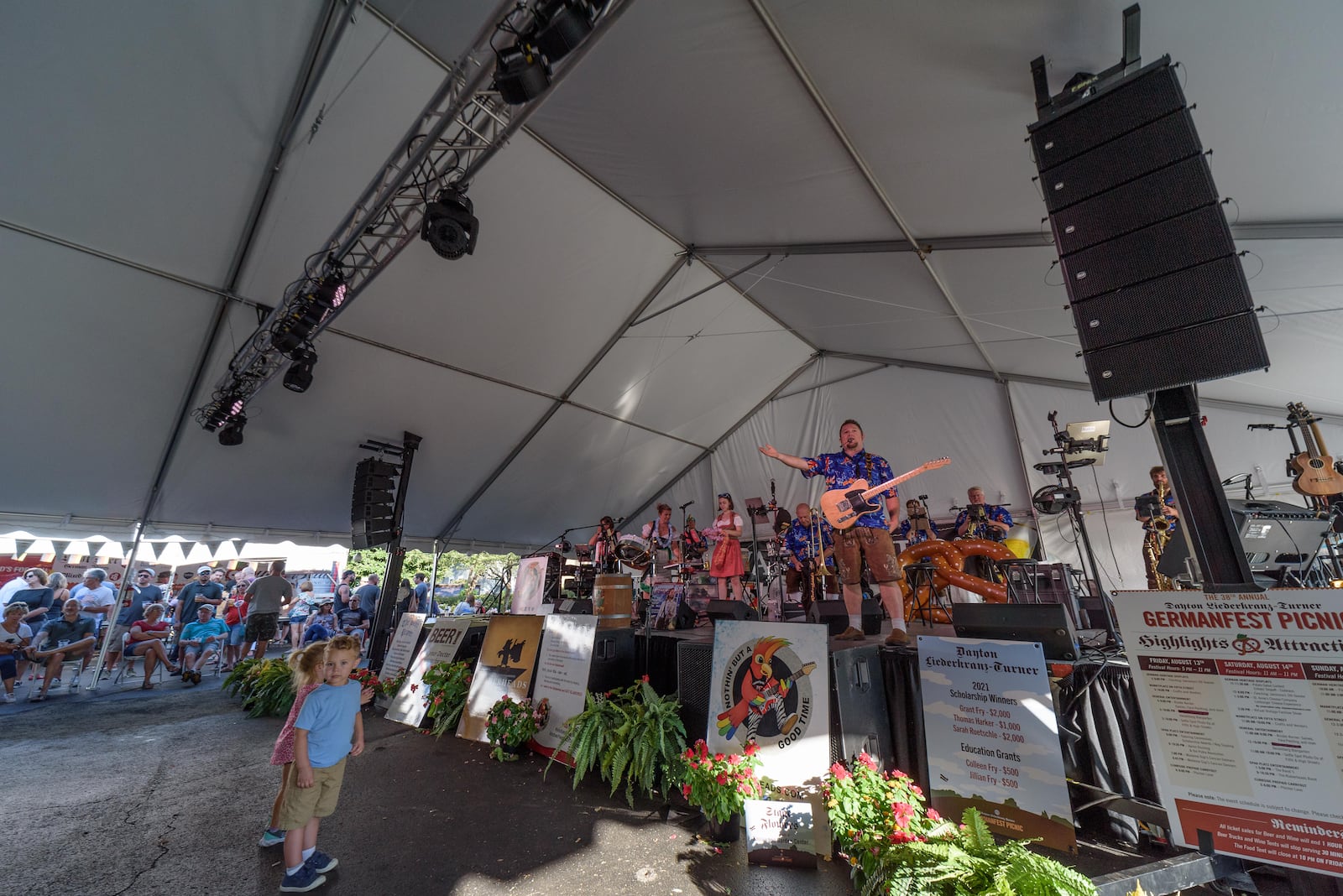 Prost! The 38th Annual Germanfest Picnic was held at the Dayton Liederkranz-Turner German Club grounds in Dayton's St. Anne's Hill Historic District from Friday, Aug. 13, through Sunday, Aug. 15, 2021. TOM GILLIAM / CONTRIBUTING PHOTOGRAPHER