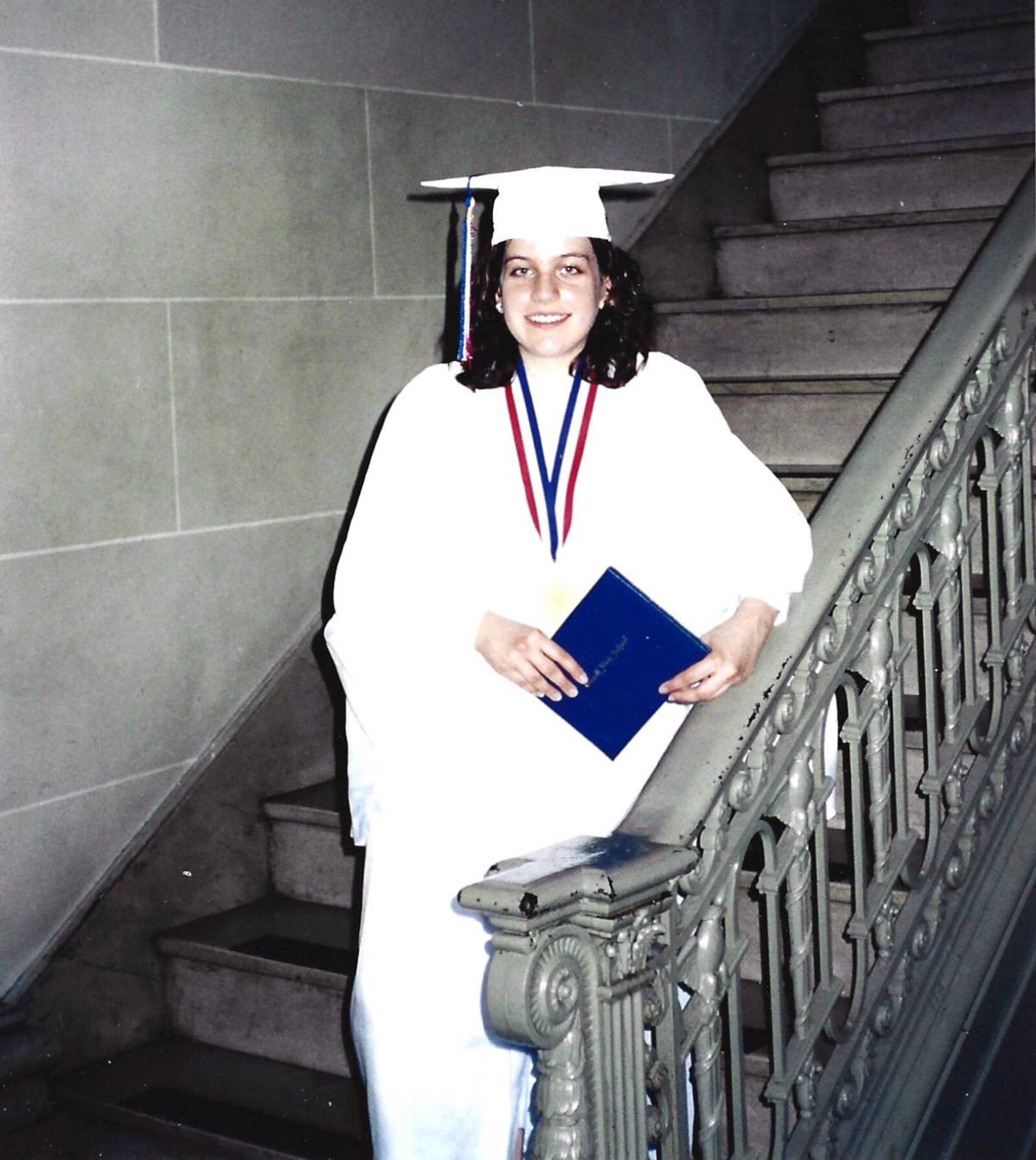 Harcourt is shown at her graduation from Carroll High School. At that time, she had "no idea" what she wanted to do with her life. She stumbled upon a social work class at Wright State University and developed a passion for the work.