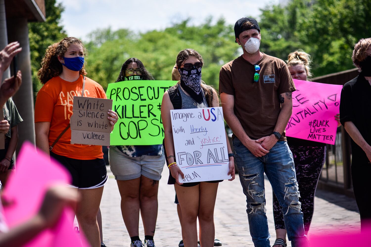 Crowd gathers for peaceful protest and march in Middletown